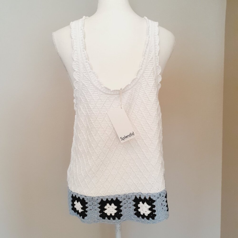 Splendid Sonia Crochet Sweater Tank NWT - Picture 2 of 13